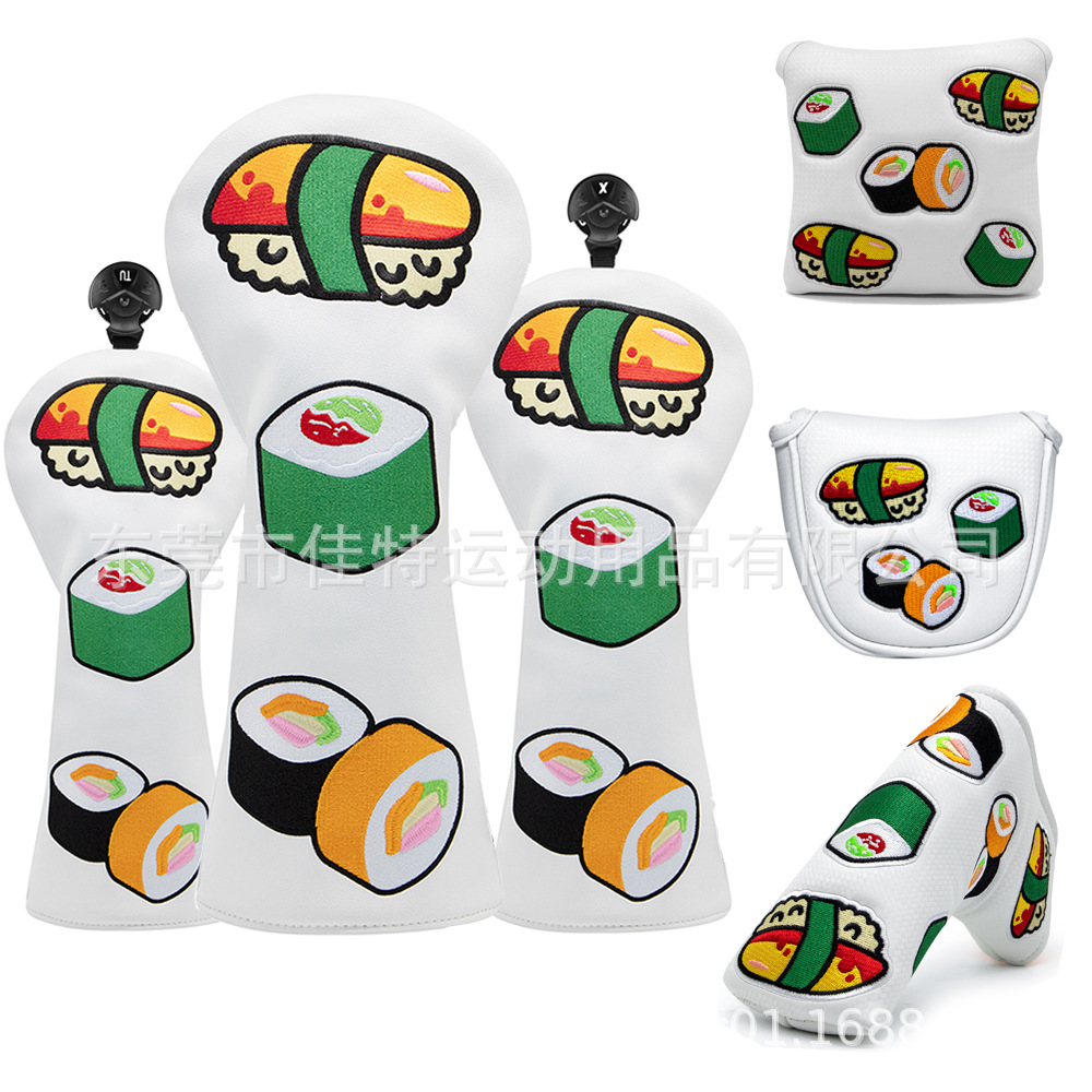 Korean Style Sushi Wooden Pole Cover No. 1 Wooden Golf Cart Cover Driver Wood Pole Head Protective Cover Creative NEW