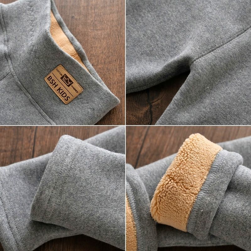 Picture of Girls' Fleece-Lined Leggings Autumn and Winter Outer Wear Girls' Big Kids One-Piece Fleece Baby Thickened Pants Pure Cotton High Waist Warm Pants