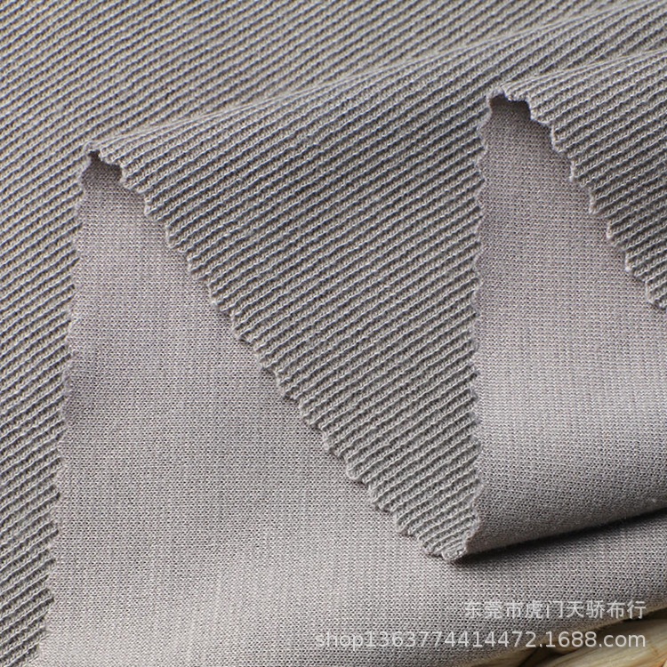 Knitted double-sided rib pit knitted T/R double-sided rib dyed 320g TR fine thread base fabric