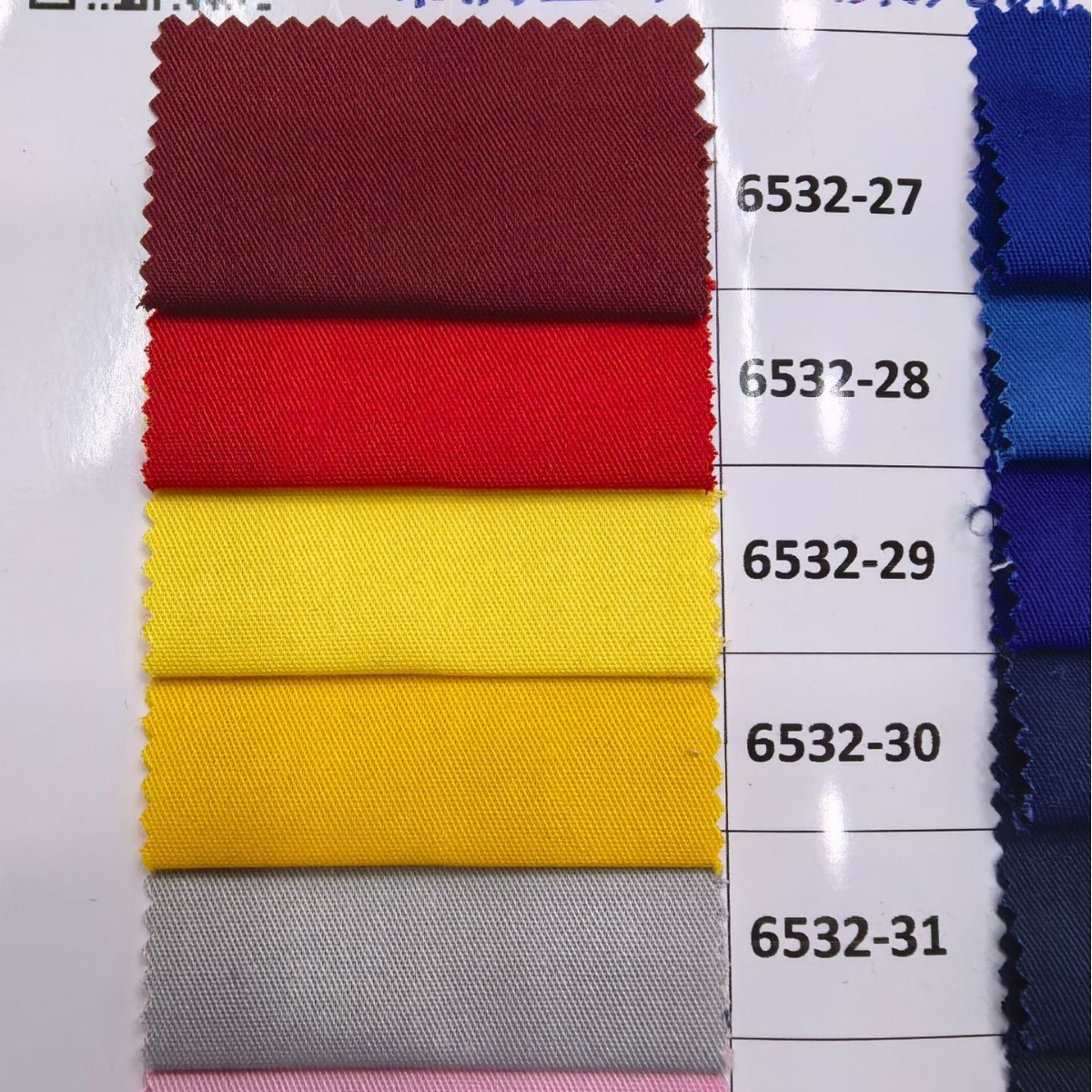 160g Woven 130*70TC Polyester Cotton Stretch Blend Yarn Card Fabric 32s Fine Twill Shirt Workwear Fabric