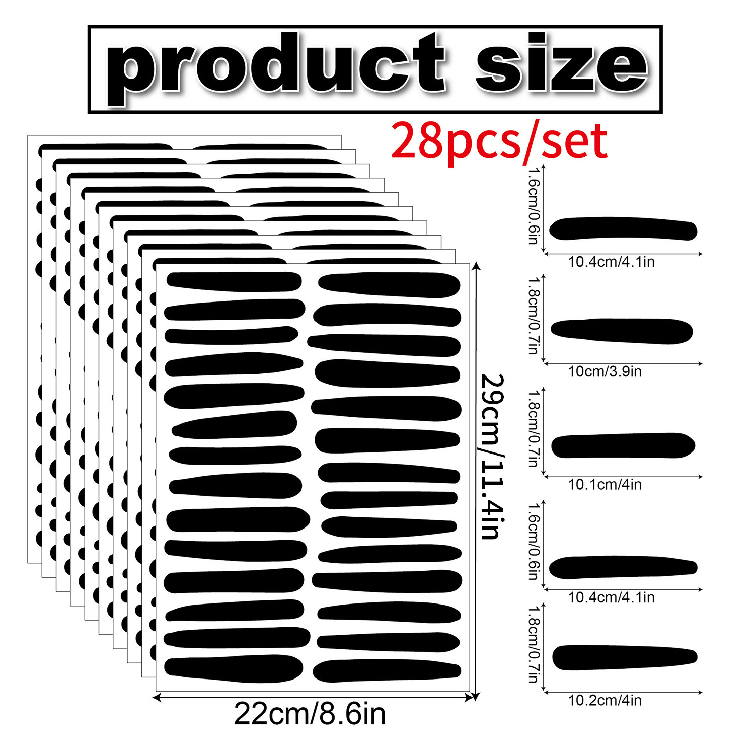 Picture of Cross-border Amazon Foreign Trade Cow Spotted Pattern Wall Stickers Black Geometric Stars Bedroom Home Decoration Wall Stickers