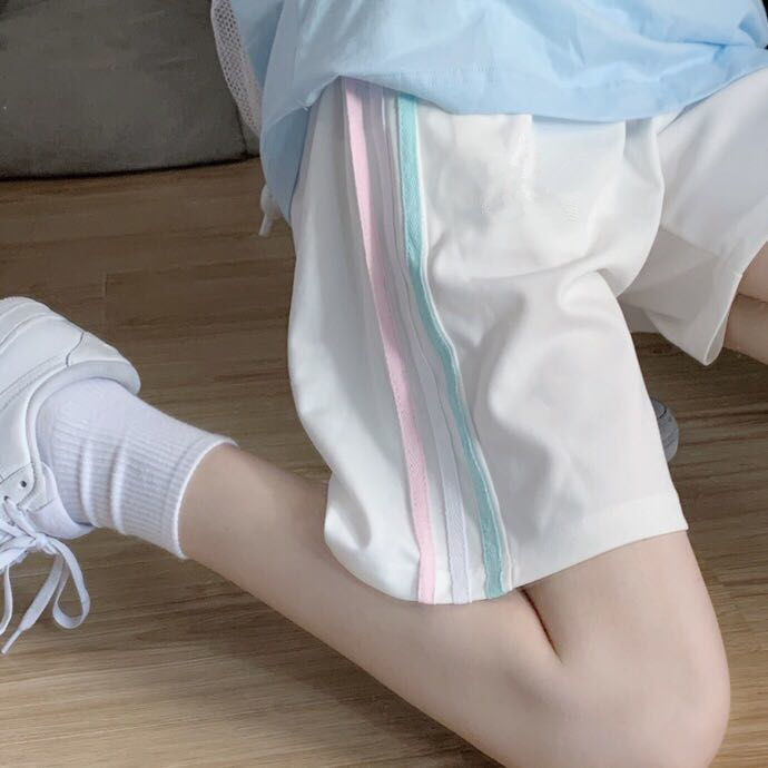 ins Super Hot Sports Shorts Women's Summer Korean-style Fashionable Student Loose Slimming All-match Thin Wide-legged Casual Pants