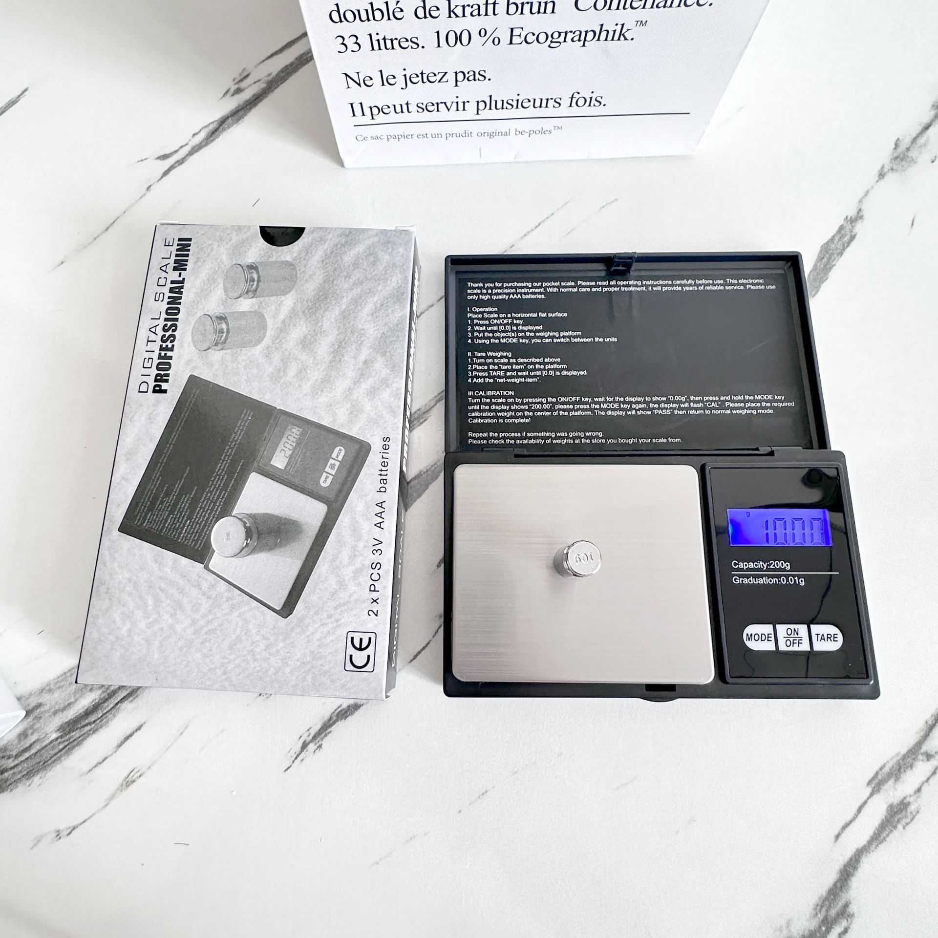 Picture of Foreign trade cs jewelry scale mini English electronic scale high precision gram scale portable pocket scale gold scale electronic scale