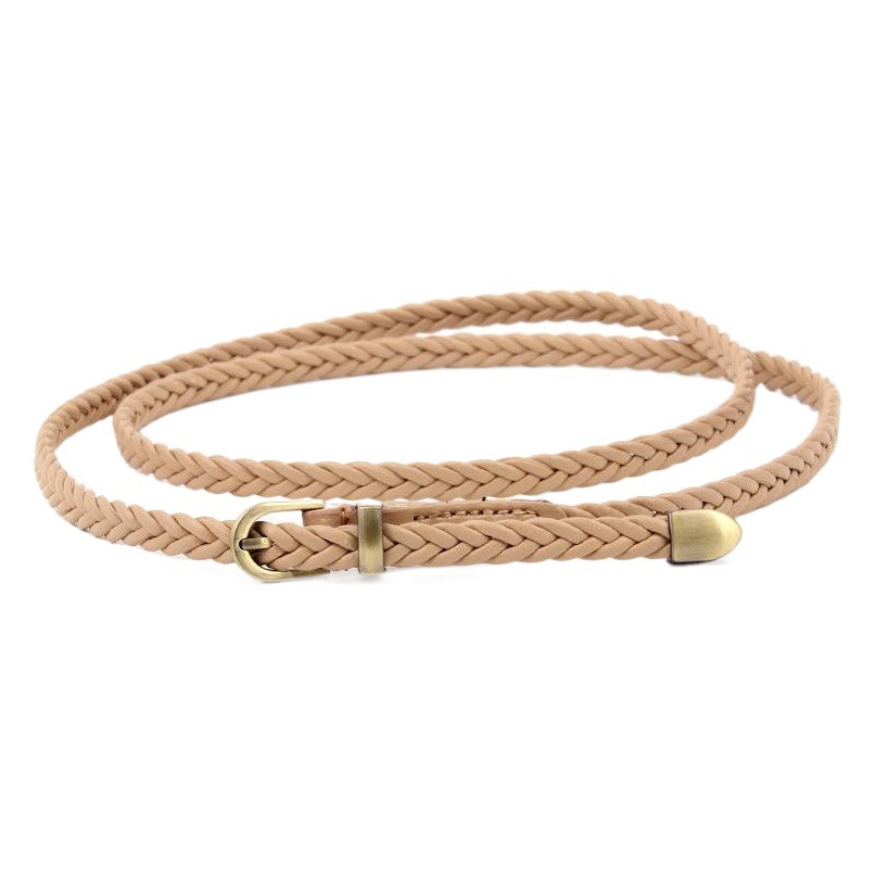 Yingfina new hand-woven belt needle buckle thin belt Korean leisure Joker waist rope manufacturers supply