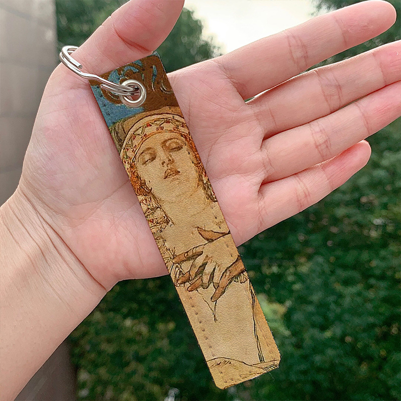 Picture of Amazon Cross-Border European and American Popular Vintage Alphonse Mucha Mucha Mucha Keychain Wholesale