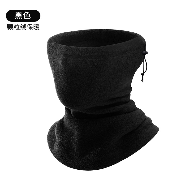 Picture of Outdoor Warm Neck Scarf Fleece Ski Mask Polar Fleece Cycling Windproof Hat Drawstring Thickened Neck Scarf Autumn and Winter