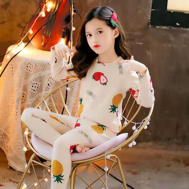 Children's Underwear suit 2022 Autumn and Winter New Boys and Girls Autumn Clothes Autumn Trousers Baby Baby Home Clothes Foreign Trade