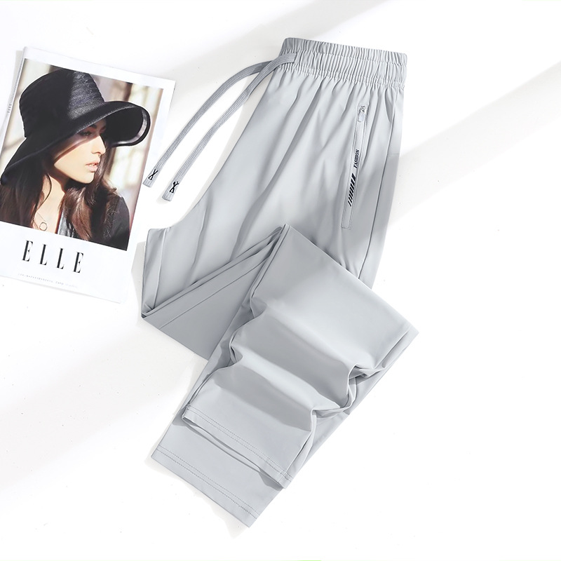 Picture of Summer New Ice Silk Pants Quick-drying Breathable Nylon Men's and Women's Elastic Soft Anti-wrinkle Cooling Couple Sunscreen Pants