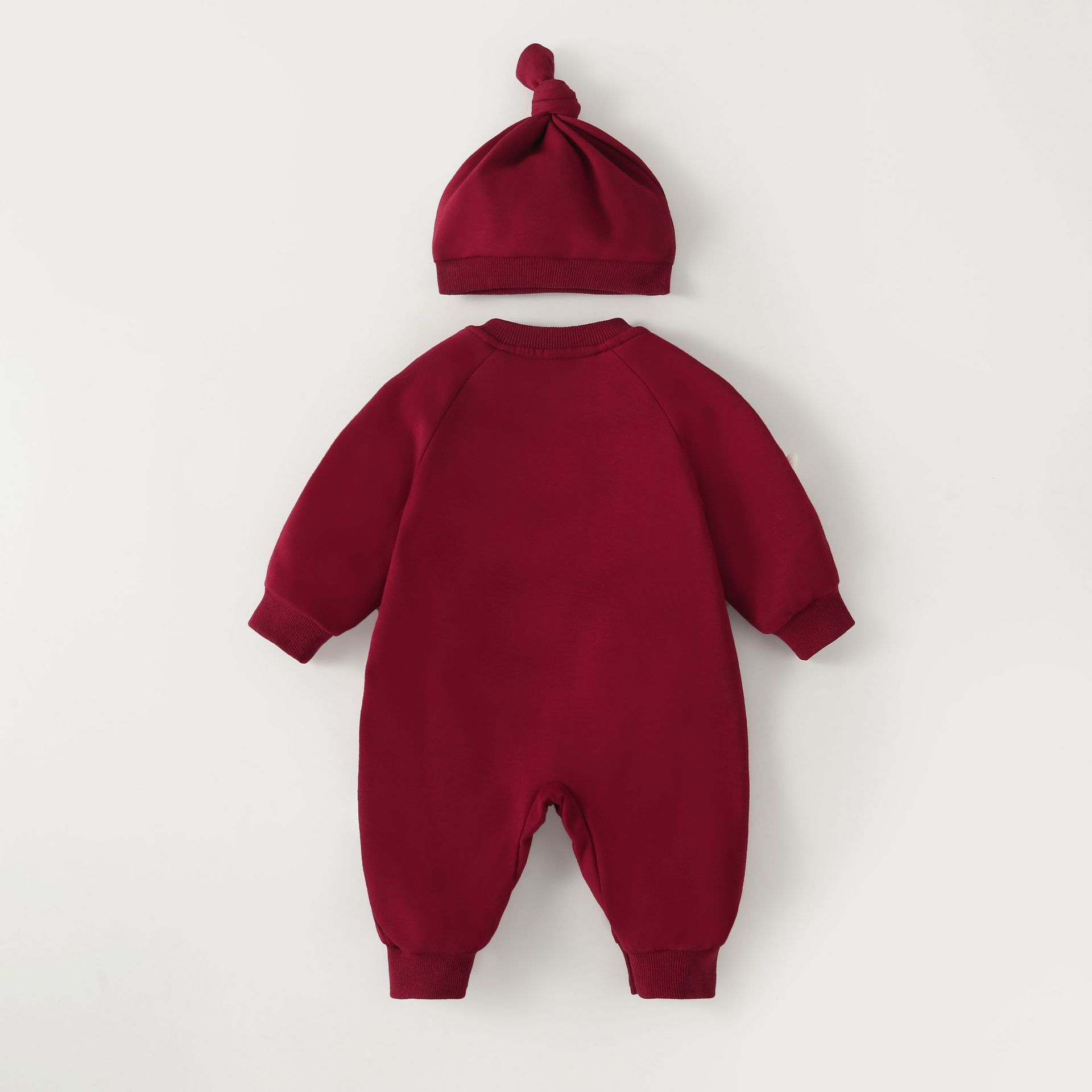 Picture of Baby winter outing clothes Korean style fleece-lined thickened sheath baby autumn and winter warm sweater outing romper