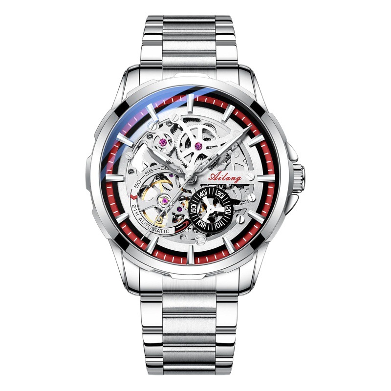 Ai Lang Watch Fashion Hollow Automatic Mechanical Watch Men's Watch Shake Voice Live Explosions Men's Watch Factory One-Piece Generation