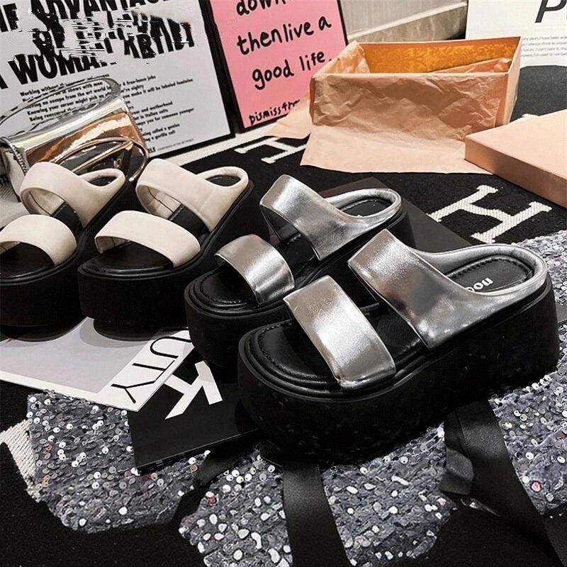 All-match open-toe slippers women's 2024 summer niche temperament slippers non-slip fashion slippers tide