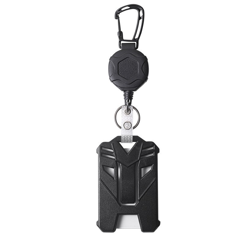 Picture of Wholesale New easy pull telescopic buckle high rebound mountaineering easy pull wire rope anti-lost anti-theft device PC black card sleeve
