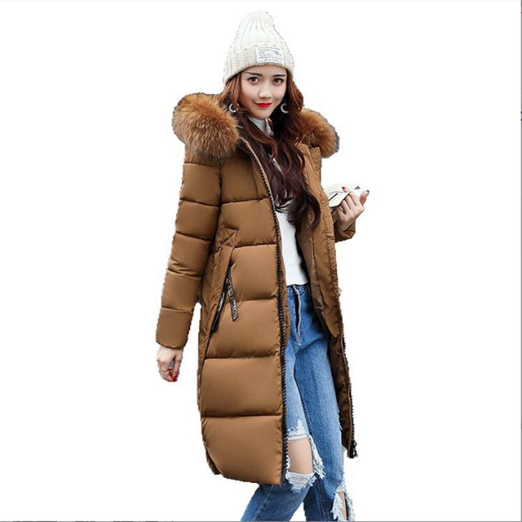 Picture of 2025 New Autumn and Winter Korean Style Slim Cotton Coat for Women Mid-Length Fashionable Large Fur Collar Thickeneded down Cotton Coat for Women