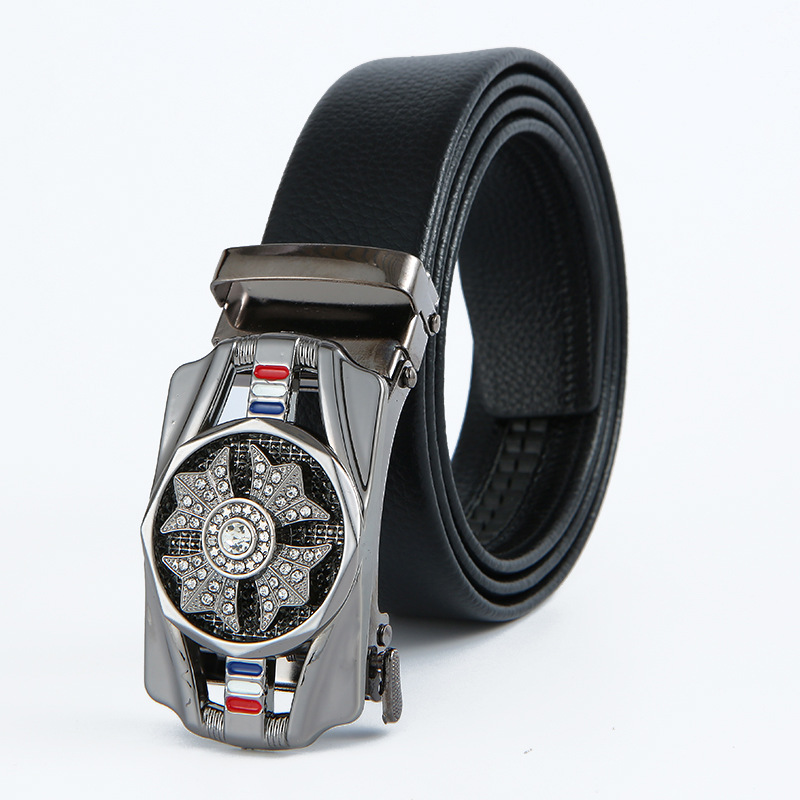 Picture of Belt Men's Time Run Belt Men's Business Trend Rotatable Automatic Buckle Pants Belt Douyin Live Broadcast Belt