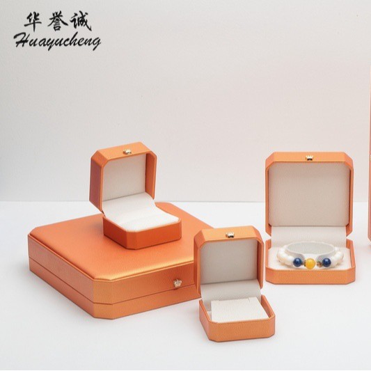 Huayucheng Jewelry Packaging Box Wholesale Ring Box Bracelet Earring Pendant Octagonal Jewelry Box Cross-Border Exclusive Supply