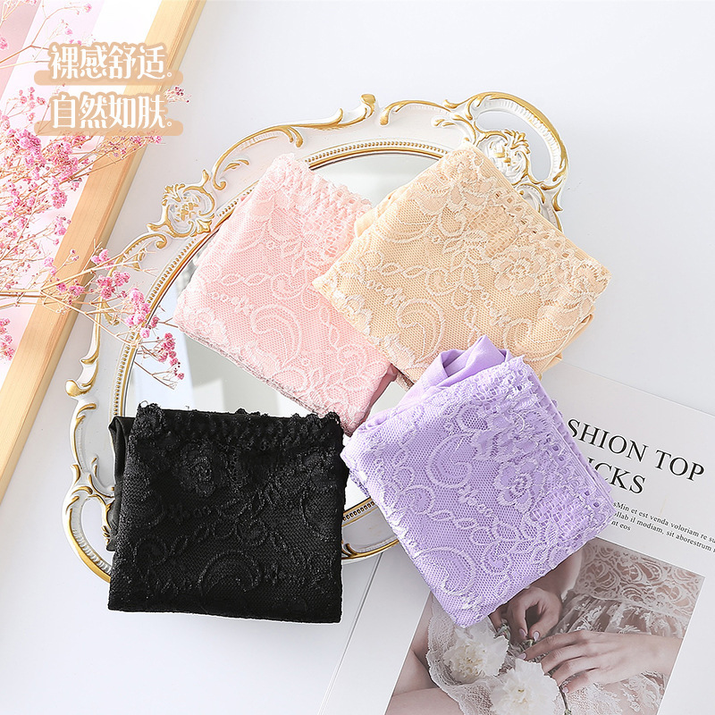 Picture of [4 Pack] plus fat breathable underwear cross-border European and American briefs lace high waist belly underwear manufacturers wholesale