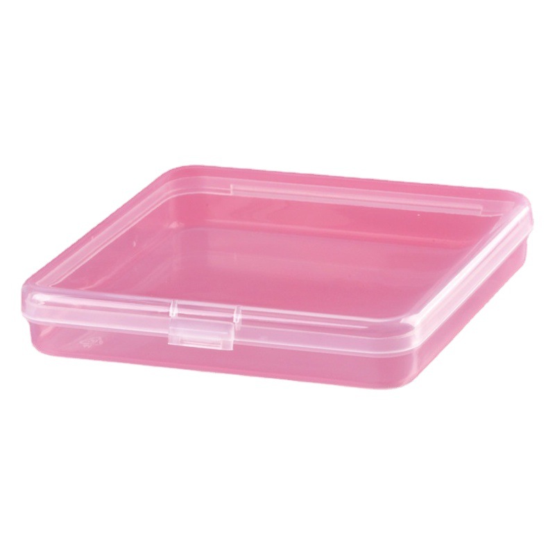 Factory sales square PP transparent plastic box products plastic packaging box parts tool storage box with lid