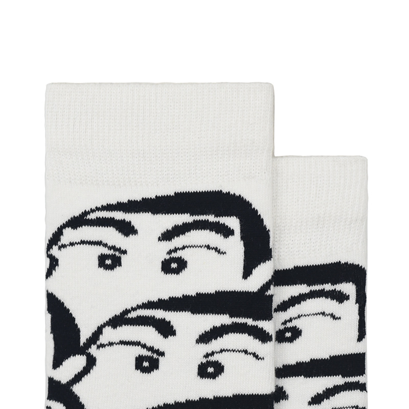 Picture of Molin Cute Cartoon Crayon Shin New Graffiti Cartoon Korean Style Japanese Fashionable Stockings Men's Neutral Mid-length Stockings for Children