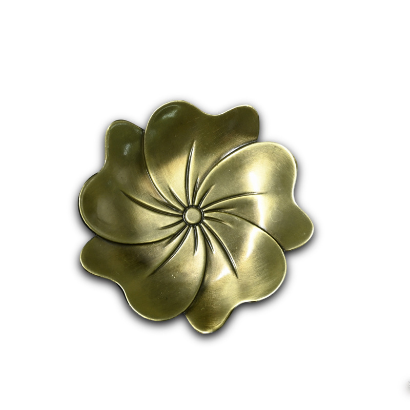 Picture of Alloy porous lotus incense holder Zen thread incense holder household tea set accessories sandalwood burner incense tray