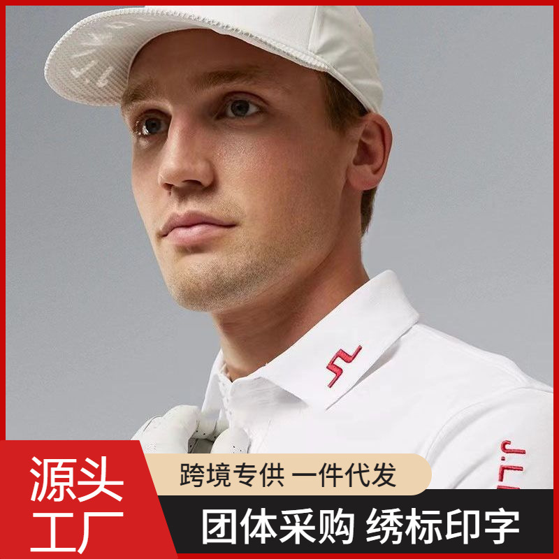 New Spring and Summer J.L Men's Golf Polo Shirt Sweat-Absorbent Casual Sports Men's Short-Sleeved T-Shirt Breathable