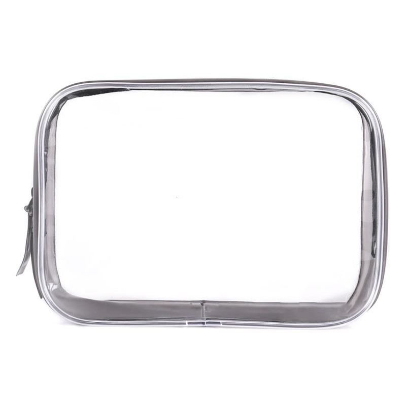 Transparent cosmetic bag portable waterproof travel storage bag neutral pvc cosmetic plastic storage bag in stock