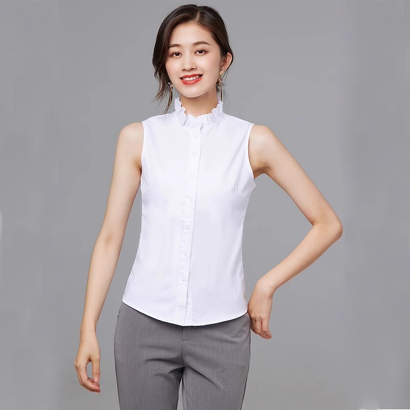 Picture of Cotton French Wood Ear Collar False Collar Women's All-match False Collar Base Shirt Women's Sleeveless Shirt Inner Vest False Collar