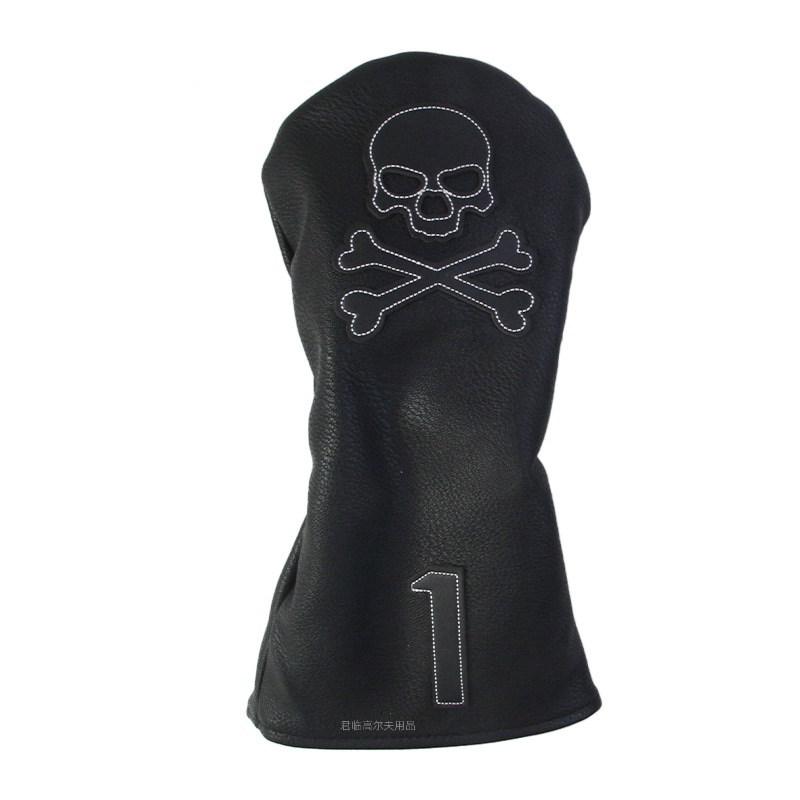 Picture of Golf patch skull full series club cover, waterproof fabric, plush inner pad for iron/wood/putter protective covers