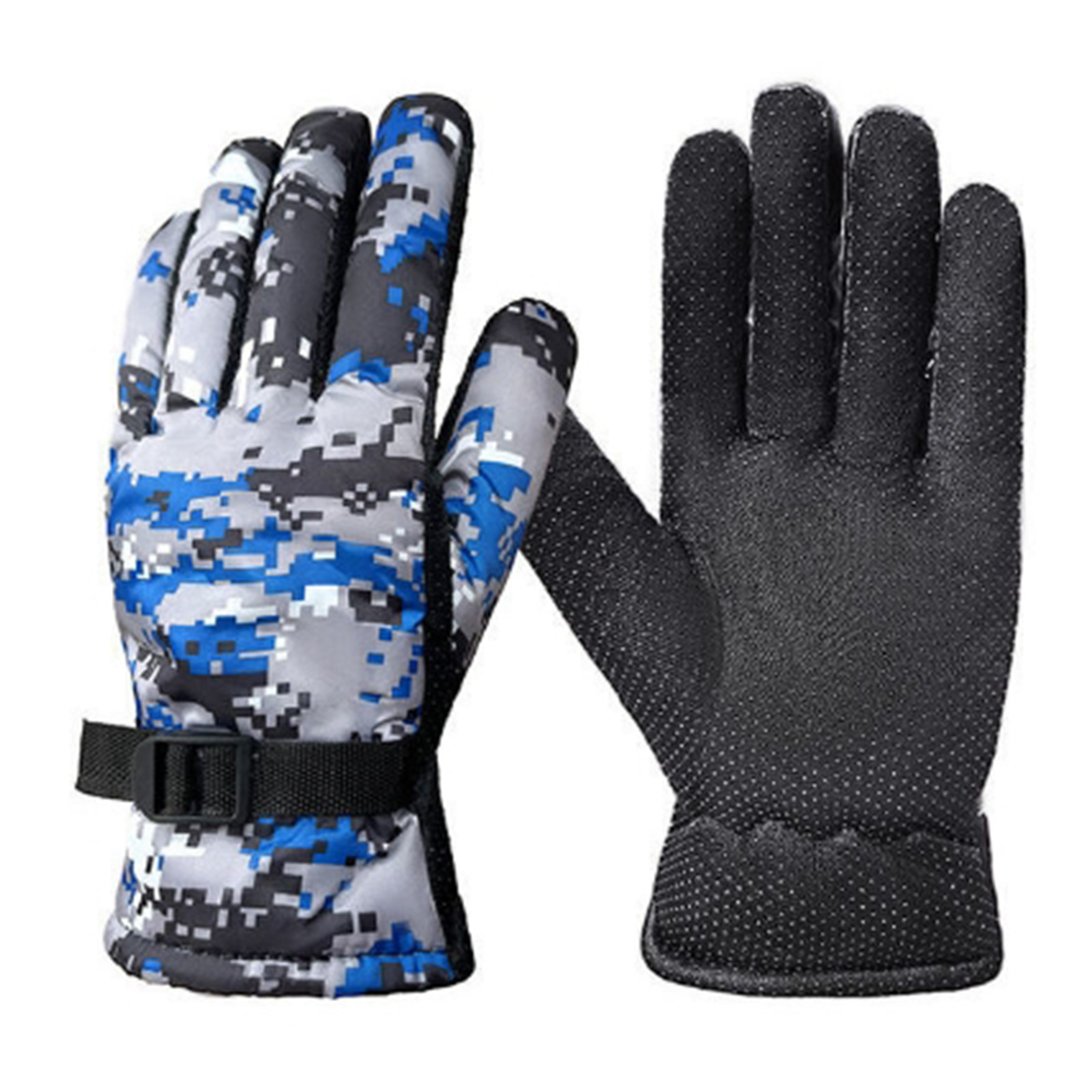 Picture of Manufacturer Winter Gloves Men's Triangle Cotton Warm Ski Motorcycle Electric Vehicle Riding Plus Velvet Thickening Wholesale Model
