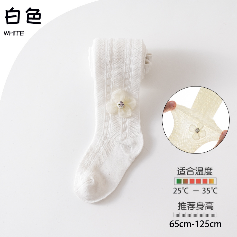 Picture of Summer mesh pantyhose girls leggings Princess wind lace bow breathable anti-mosquito children's pantyhose wholesale