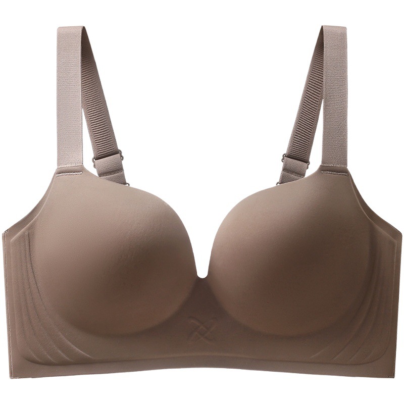 Plus size bra chubby girl underwear Women's Big chest small cloud feeling Cup comfortable three-dimensional stylish built-in massage bra