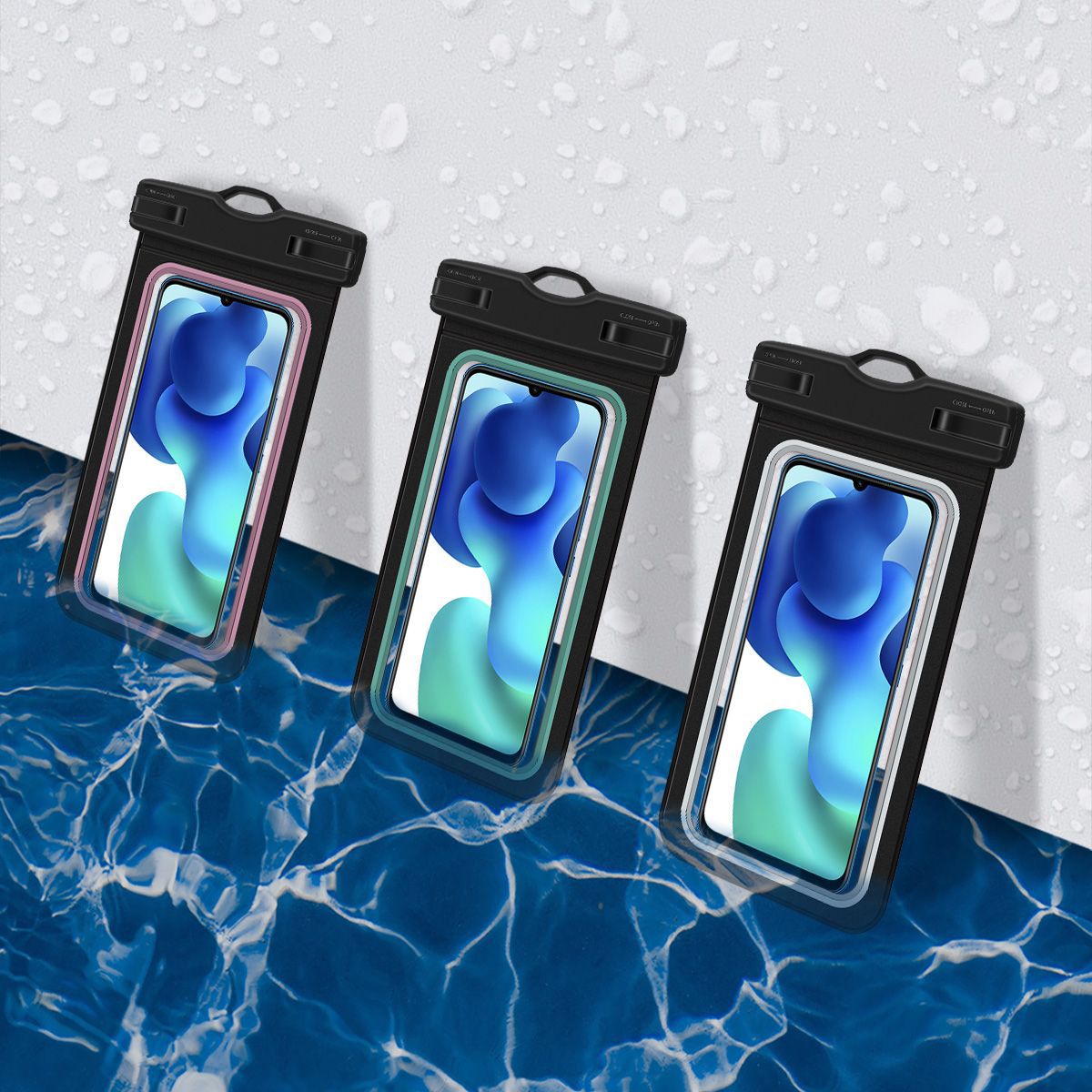 Cross-Border Supply Mobile Phone Waterproof Bag with Touch Screen Swimming and Diving Wholesale Large Mobile Phone Waterproof Protective Cover Mobile Phone Bag