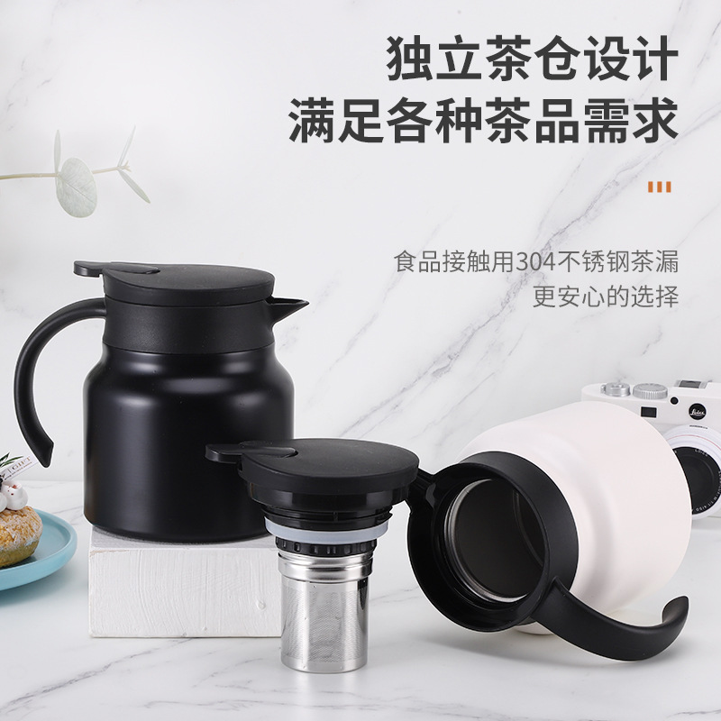 Picture of New super large capacity 316 stainless steel stewed teapot smart household pot handle insulation pot gift pot