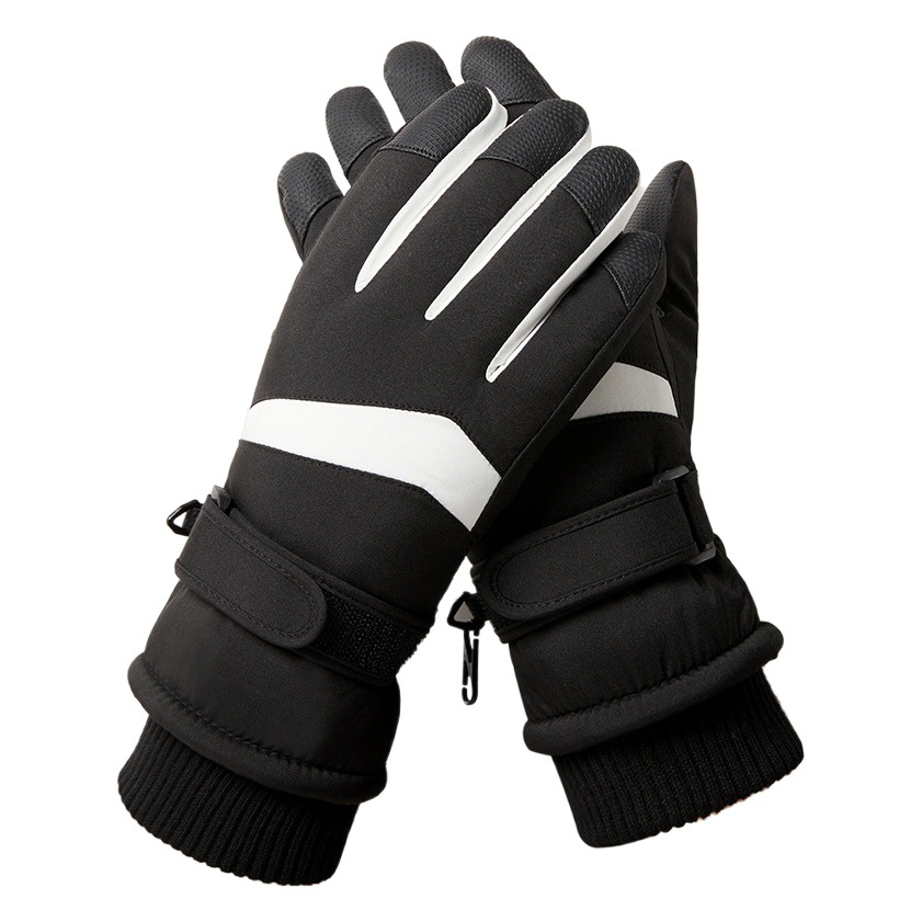 New Winter Ski Gloves for Men and Women Outdoor Cycling Waterproof Anti-Slip Touch Screen Warm Plus Velvet Thickened Cross-Border Cold Protection
