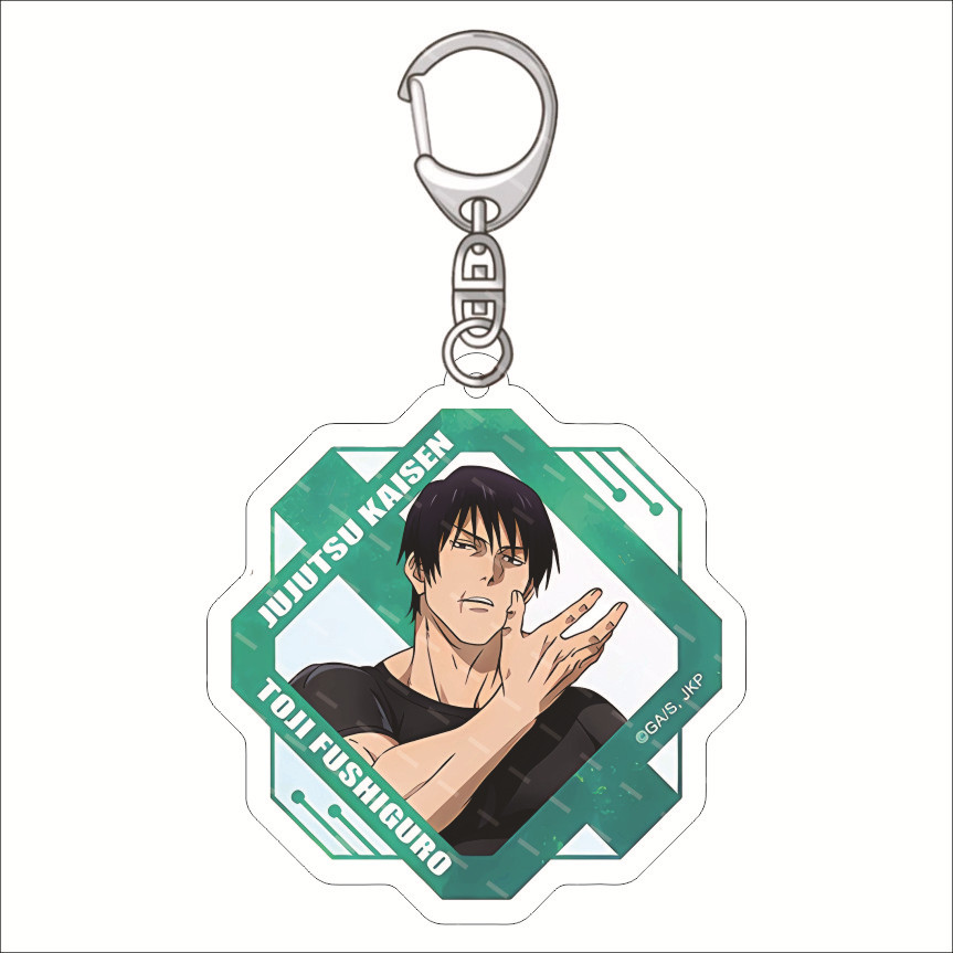 Picture of Curse battle: Huaiyu Jade folding key chain Five Wu Xia Youjie Fu black seer acrylic pendant