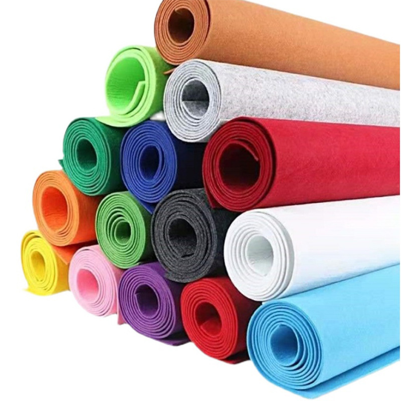 Wholesale Handmade DIY Non-Woven Wall Stickers Felt Soundproof Synthetic Fiber Needle Punched Colorful Felt, Sizes and Shapes Can Be Consulted