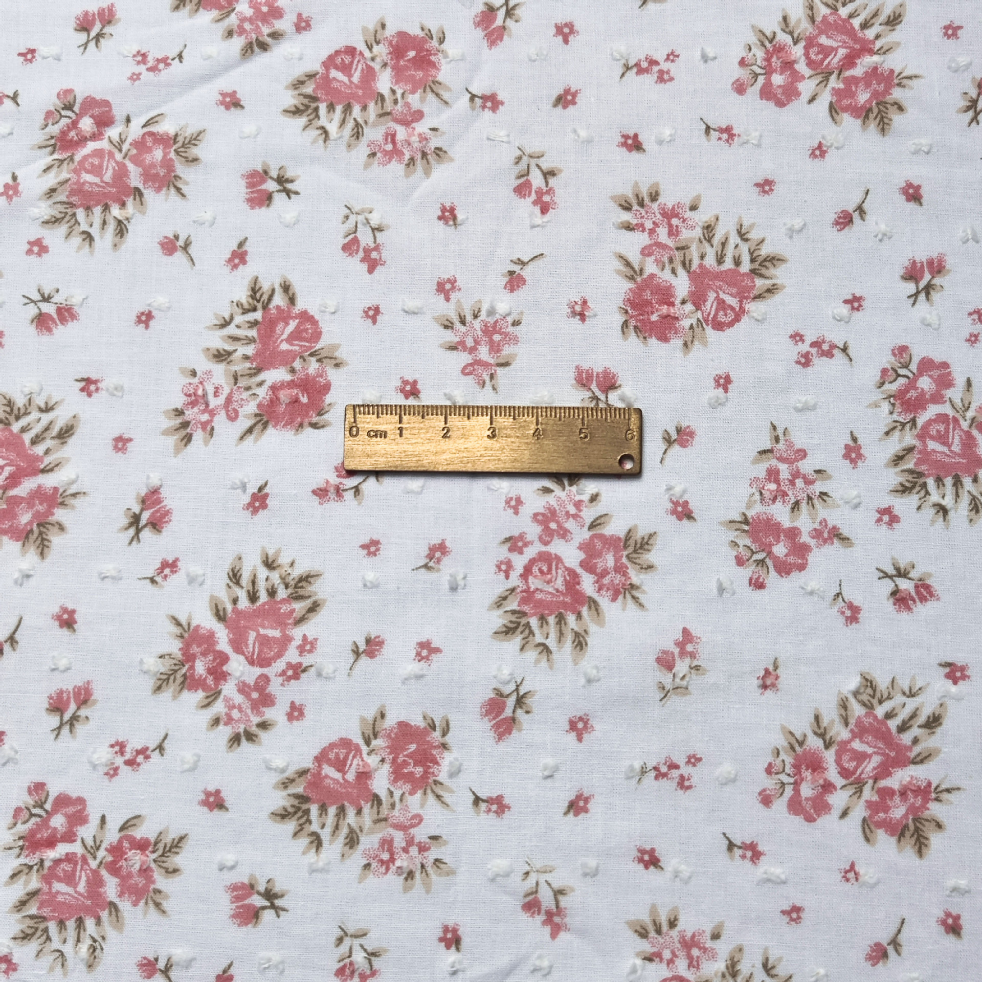Picture of Spring and Summer Cut Flower Fabric Small Fresh Polka Dot Gypsophila Jacquard Plant Print Dress Children's Clothing Home Boutique
