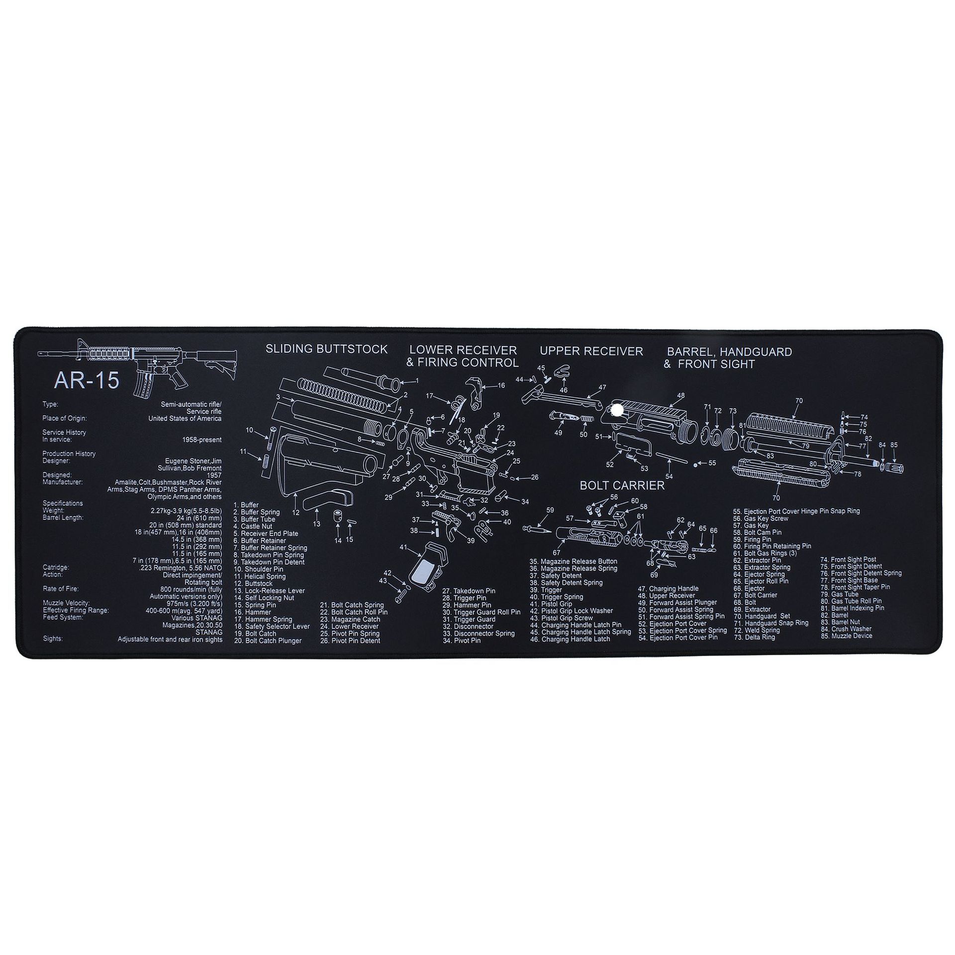 Picture of Ar15 Gun Decomposition Ak47 Mouse Pad Extra Large Mp5 Desktop Pad Boys E-Sports Keyboard Pad Game Gun Cleaning Pad