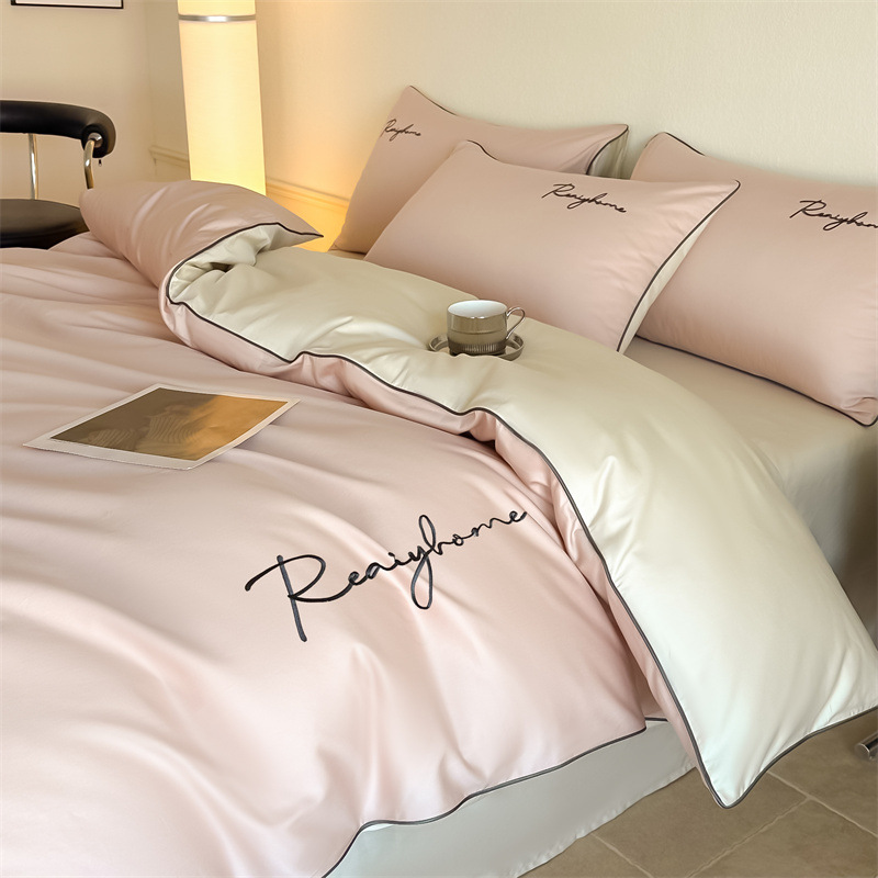 Picture of High-grade sense 120 long-staple cotton bed four-piece cotton cotton light luxury four-season universal quilt cover bed sheet bedding 4