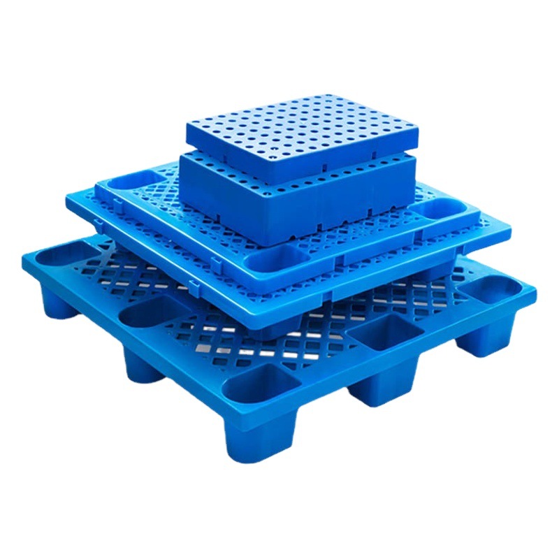 Single-sided mesh nine-leg plastic tray four-side fork plastic forklift tray warehouse moisture-proof pad logistics pallet