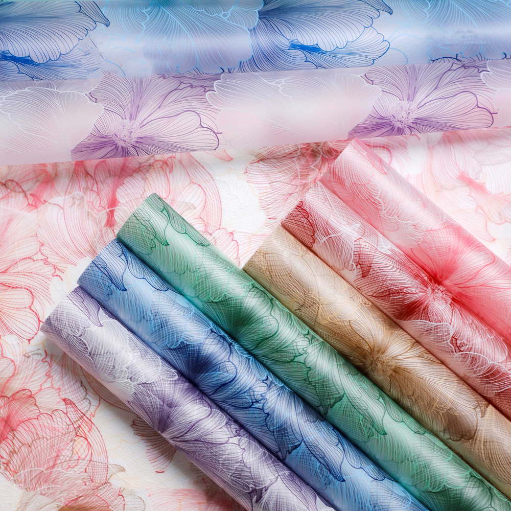 Fog surface flower vein flower bouquet wrapping paper semi-transparent paper waterproof paper bouquet paper diy floral handmade