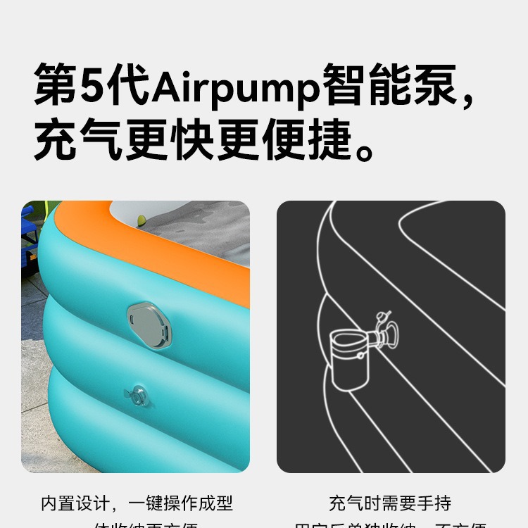 Picture of Inflatable Swimming Pool Children's Household Foldable Baby Baby Kids Adult Outdoor Family Bathpool Swimming Bucket