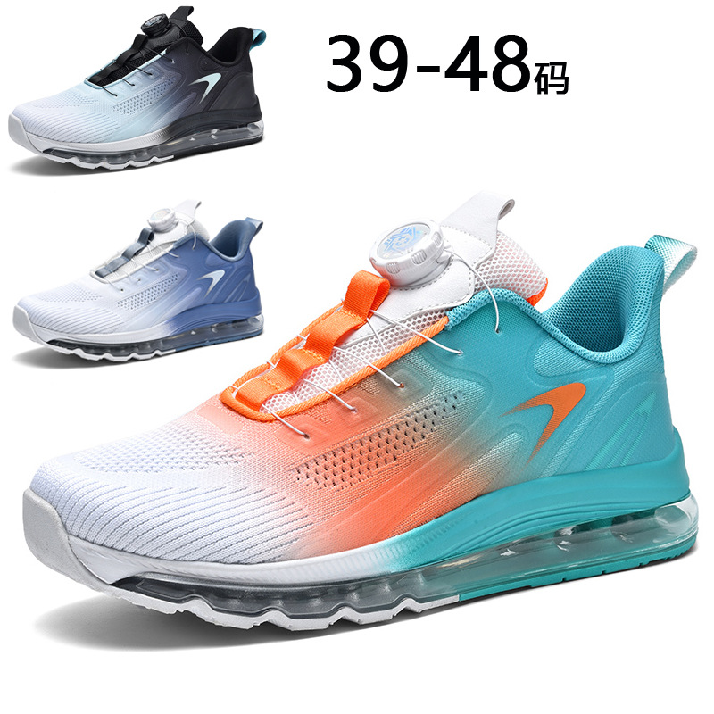 Full Palm air cushion shock-absorbing running shoes autumn men's shoes sneaker women's casual shoes flying woven mesh shoes couple travel
