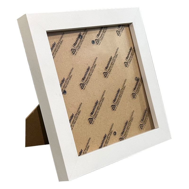 Simple Round Table Plastic Photo Frame Square Diamond Painting Small White Frame Cross Stitch Picture Frame Manufacturer Spot Wholesale