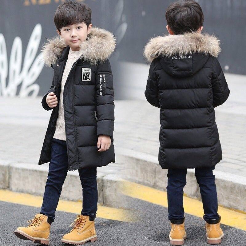 Picture of 2020 New Children's Wear Thickened Boys' Cotton-padded Coat Large Children's Down Winter Wear Mid-length Cotton-padded Coat Western Style Fashionable Clothes