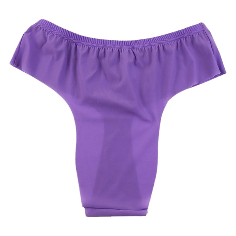 Picture of One-piece low waist underwear Ice Silk stretch men's thong sexy breathable comfortable men's T pants shorts
