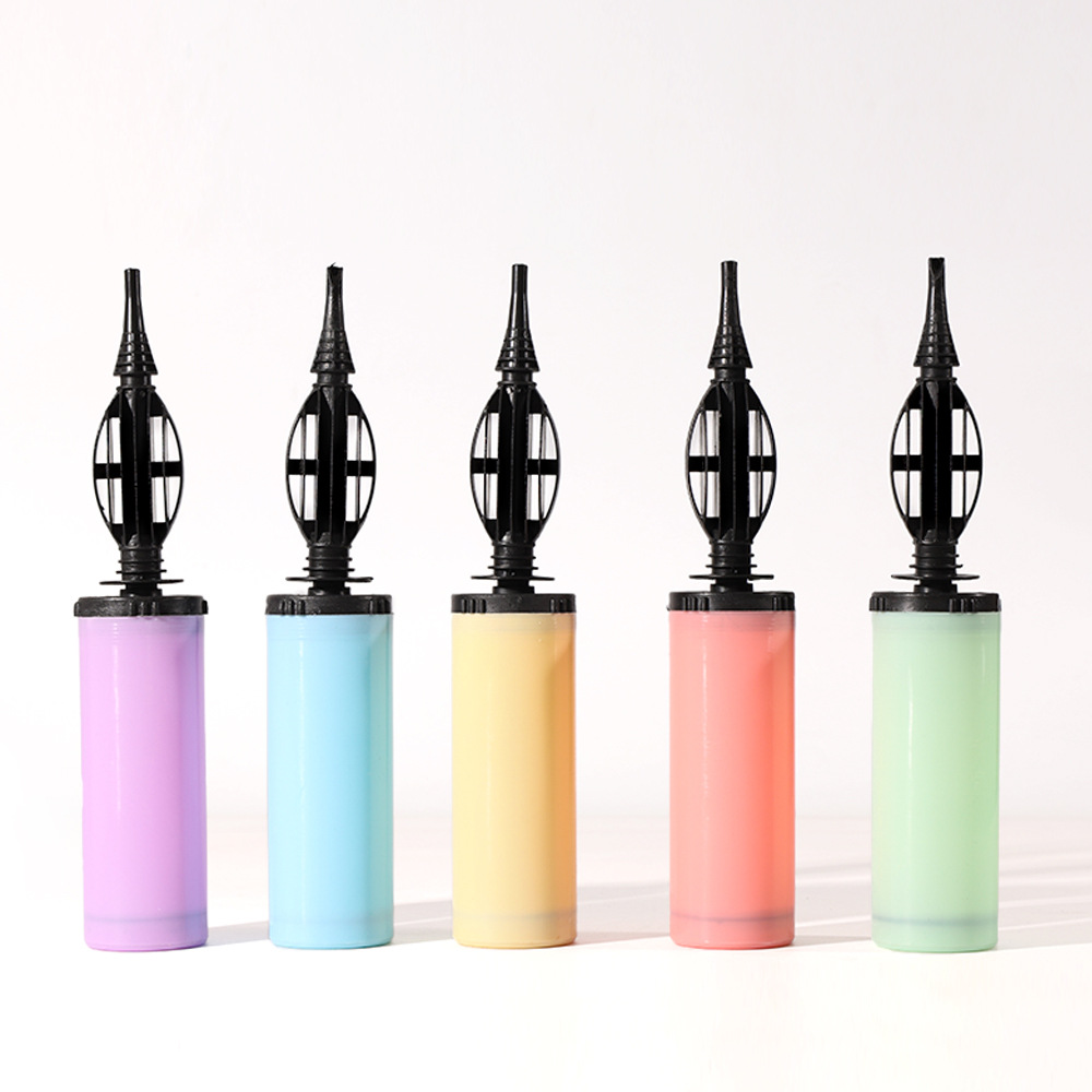 Picture of Balloon Hand Push Inflator Macaron Color Balloon Inflation Tool Portable Hand Push Inflator Pump