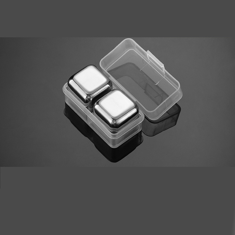 Picture of 304 Stainless Steel Ice Quick Frozen Ice Wine Stone Set Metal Ice Grain Red Wine Whisky Ice Creative Gift