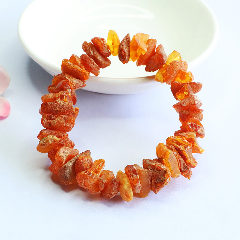 Picture of Juanyu Natural Amber Raw Stone Bracelet Irregular Shape Bracelet Jewelry Wholesale Hp5062703