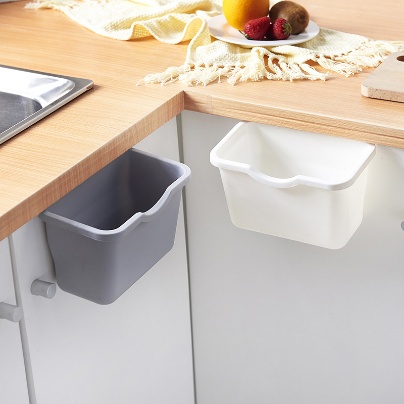 Picture of Kitchen Cabinet Door-Style Trash Can for Home Use, Lidless Plastic Desktop Hanging Storage Box for Organizing Miscellaneous Items