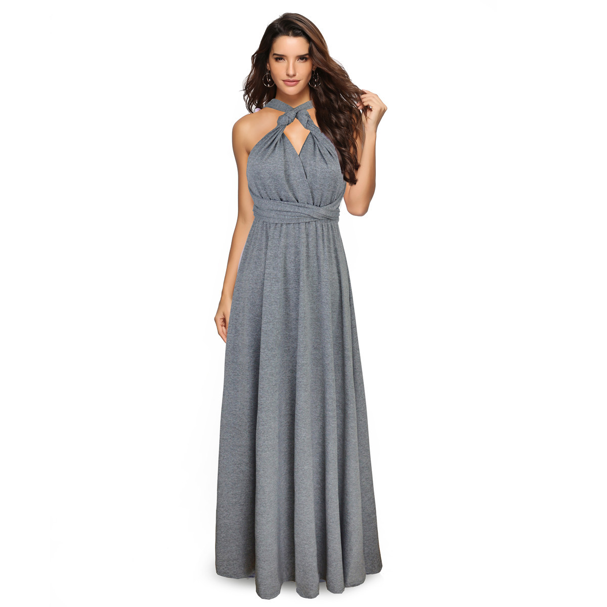 Picture of French Retro High-end Sense Small Multi-wear Strap Large Swing dress Backless Sexy Bridesmaid Dress for Women